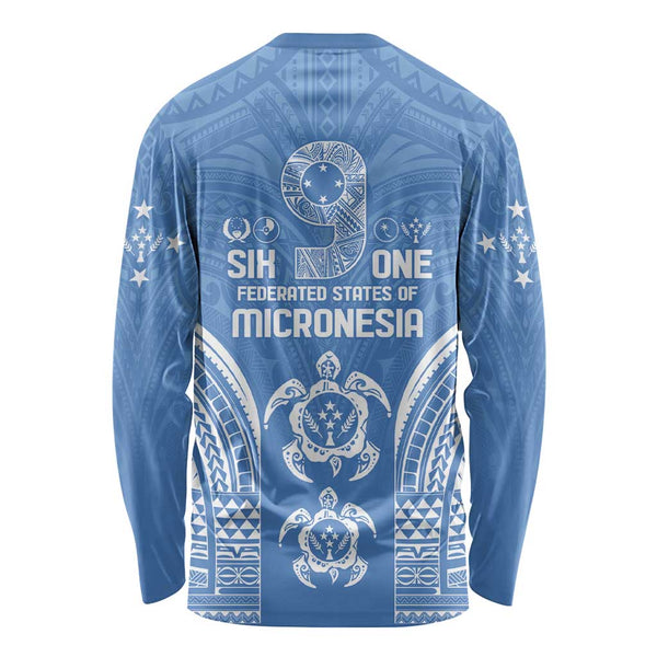 FSM Kosrae Long Sleeve Shirts Original Style - Black LT8 main image 1