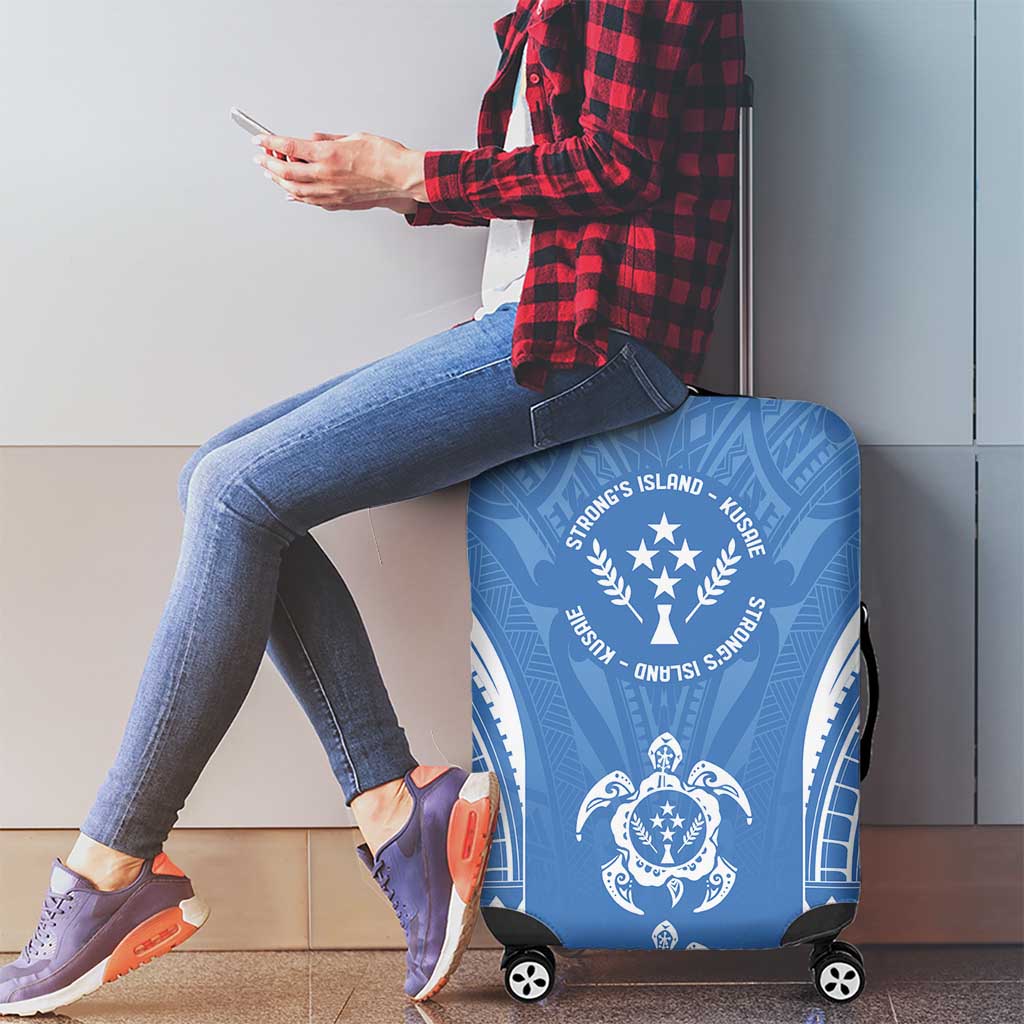 FSM Kosrae States Luggage Cover Micronesia Six 9 One Polynesian Tribal Pattern