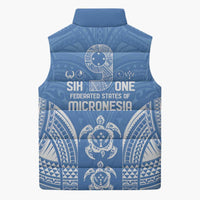 FSM Kosrae States Sleeveless Puffer Jacket Micronesia Six 9 One Polynesian Tribal Pattern LT9 - Polynesian Pride