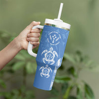 FSM Kosrae States Tumbler With Handle Micronesia Six 9 One Polynesian Tribal Pattern