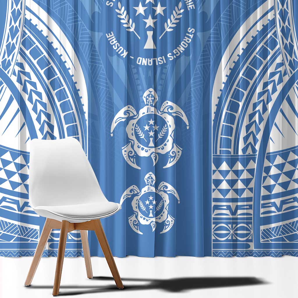 FSM Kosrae States Window Curtain Micronesia Six 9 One Polynesian Tribal Pattern