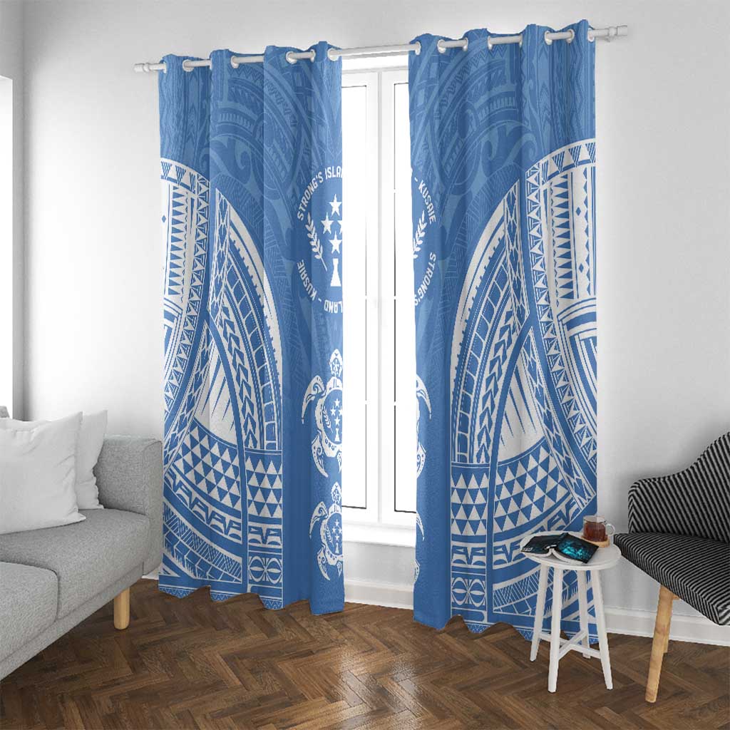 FSM Kosrae States Window Curtain Micronesia Six 9 One Polynesian Tribal Pattern