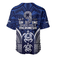 FSM Pohnpei States Baseball Jersey Micronesia Six 9 One Polynesian Tribal Pattern