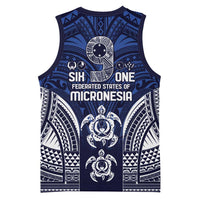 FSM Pohnpei States Basketball Jersey Micronesia Six 9 One Polynesian Tribal Pattern - Polynesian Pride