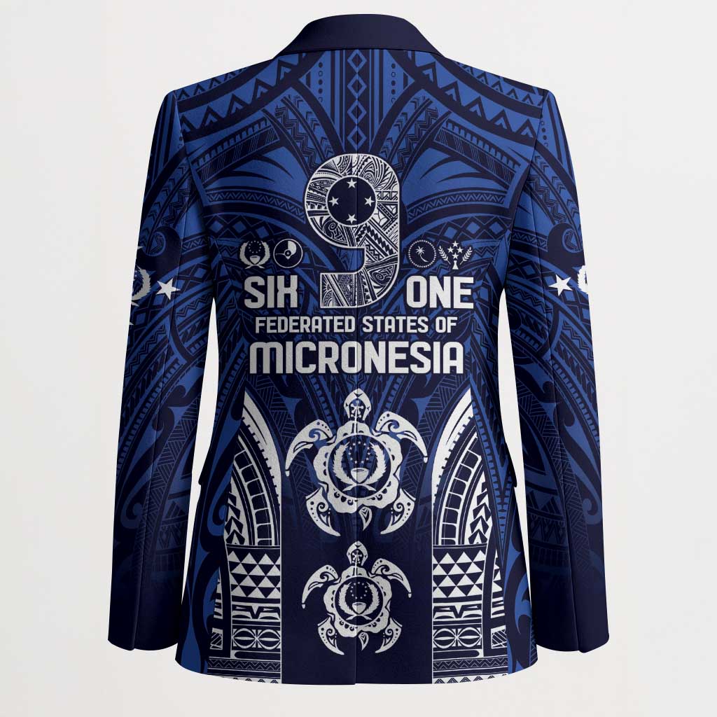 FSM Pohnpei States Blazer Micronesia Six 9 One Polynesian Tribal Pattern - Polynesian Pride