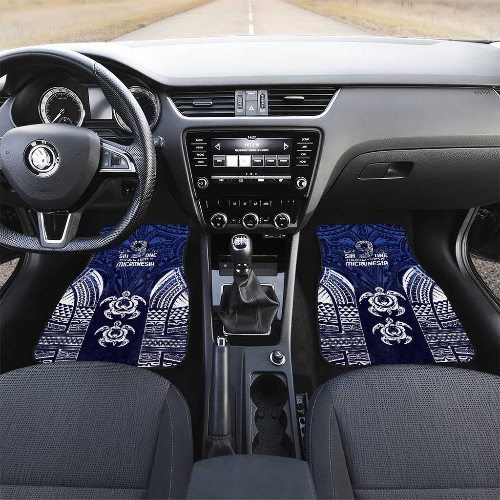 FSM Pohnpei States Car Mats Micronesia Six 9 One Polynesian Tribal Pattern