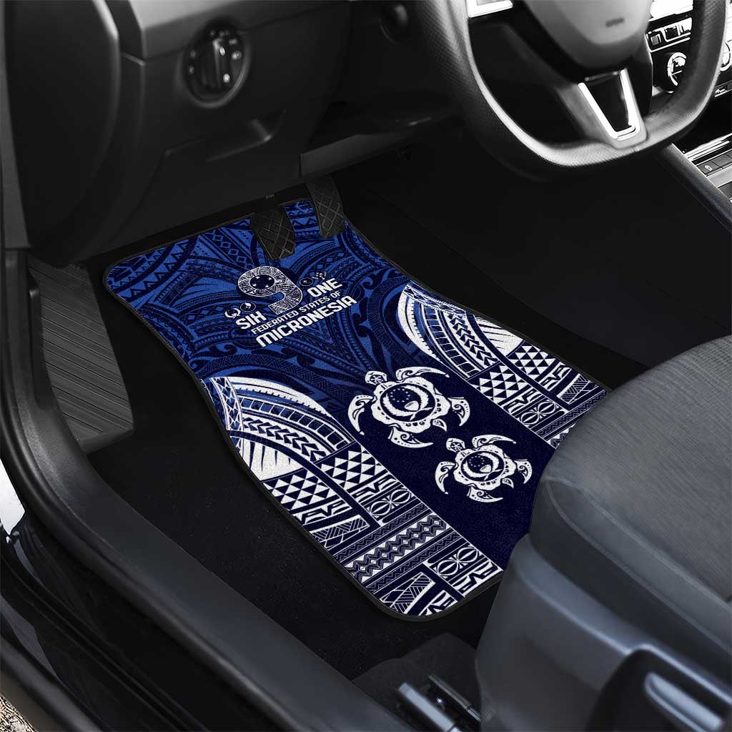 FSM Pohnpei States Car Mats Micronesia Six 9 One Polynesian Tribal Pattern