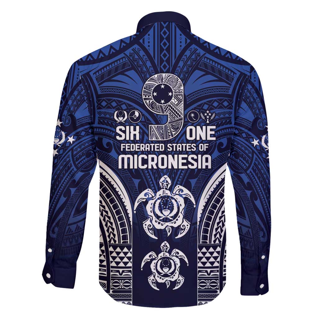 FSM Pohnpei States Family Matching Long Sleeve Bodycon Dress and Hawaiian Shirt Micronesia Six 9 One Polynesian Tribal Pattern