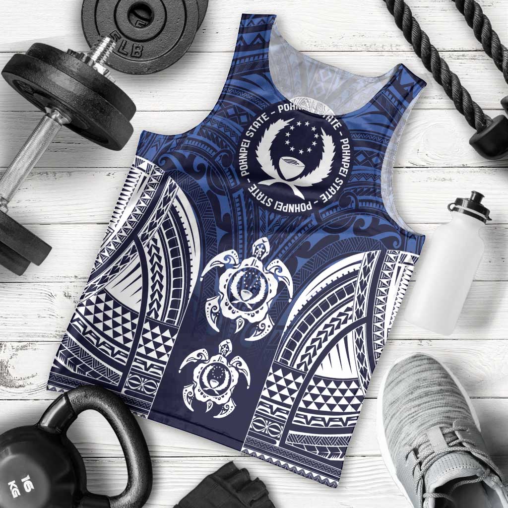 FSM Pohnpei States Men Tank Top Micronesia Six 9 One Polynesian Tribal Pattern