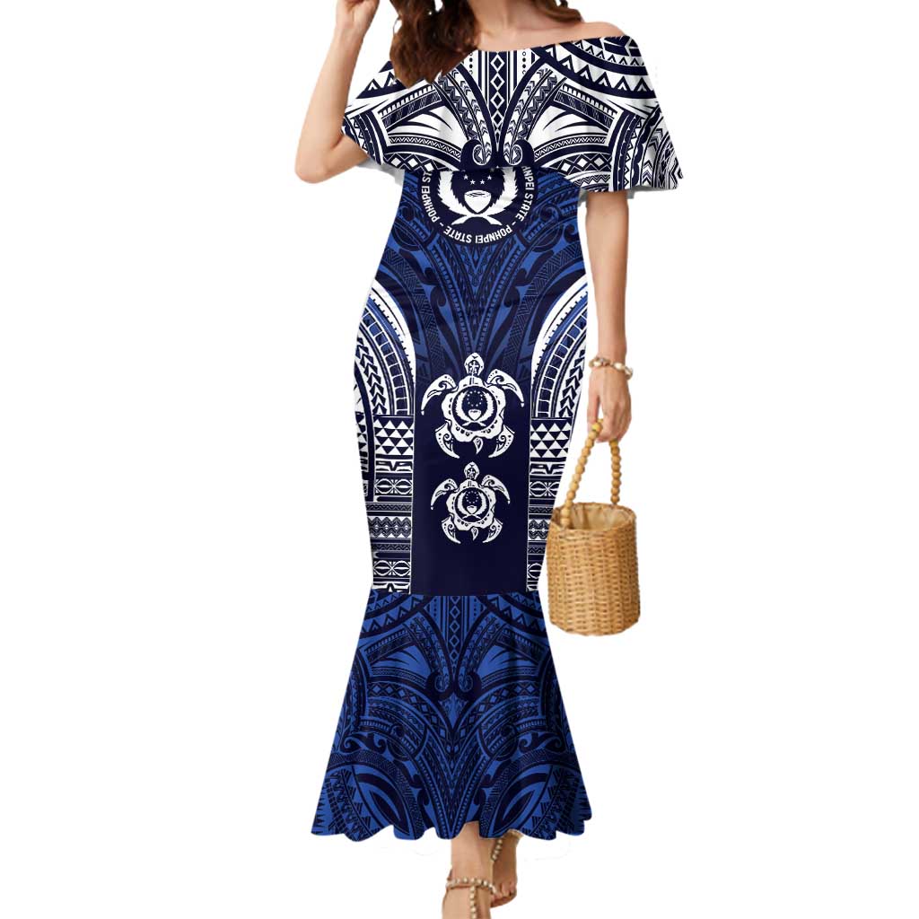 FSM Pohnpei States Mermaid Dress Micronesia Six 9 One Polynesian Tribal Pattern