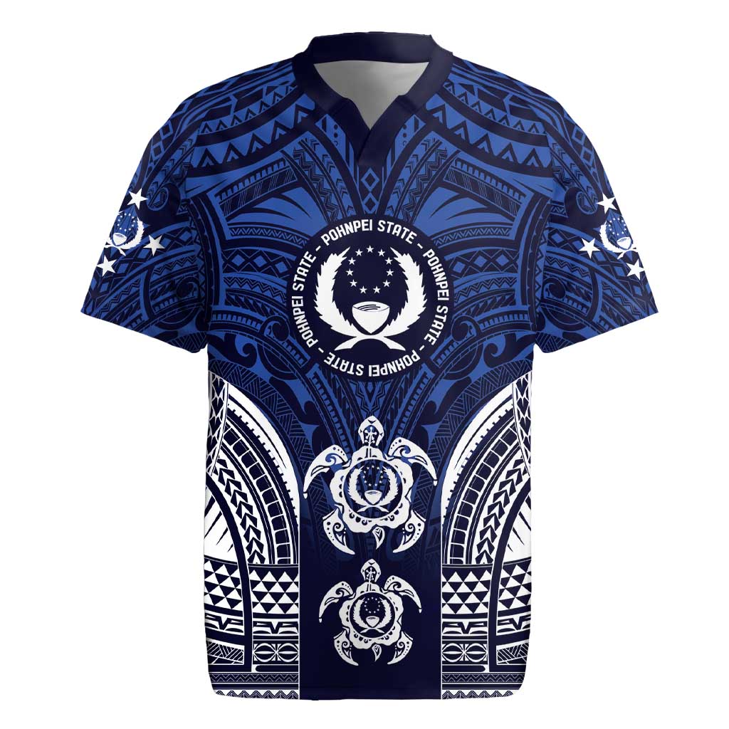FSM Pohnpei States Rugby Jersey Micronesia Six 9 One Polynesian Tribal Pattern
