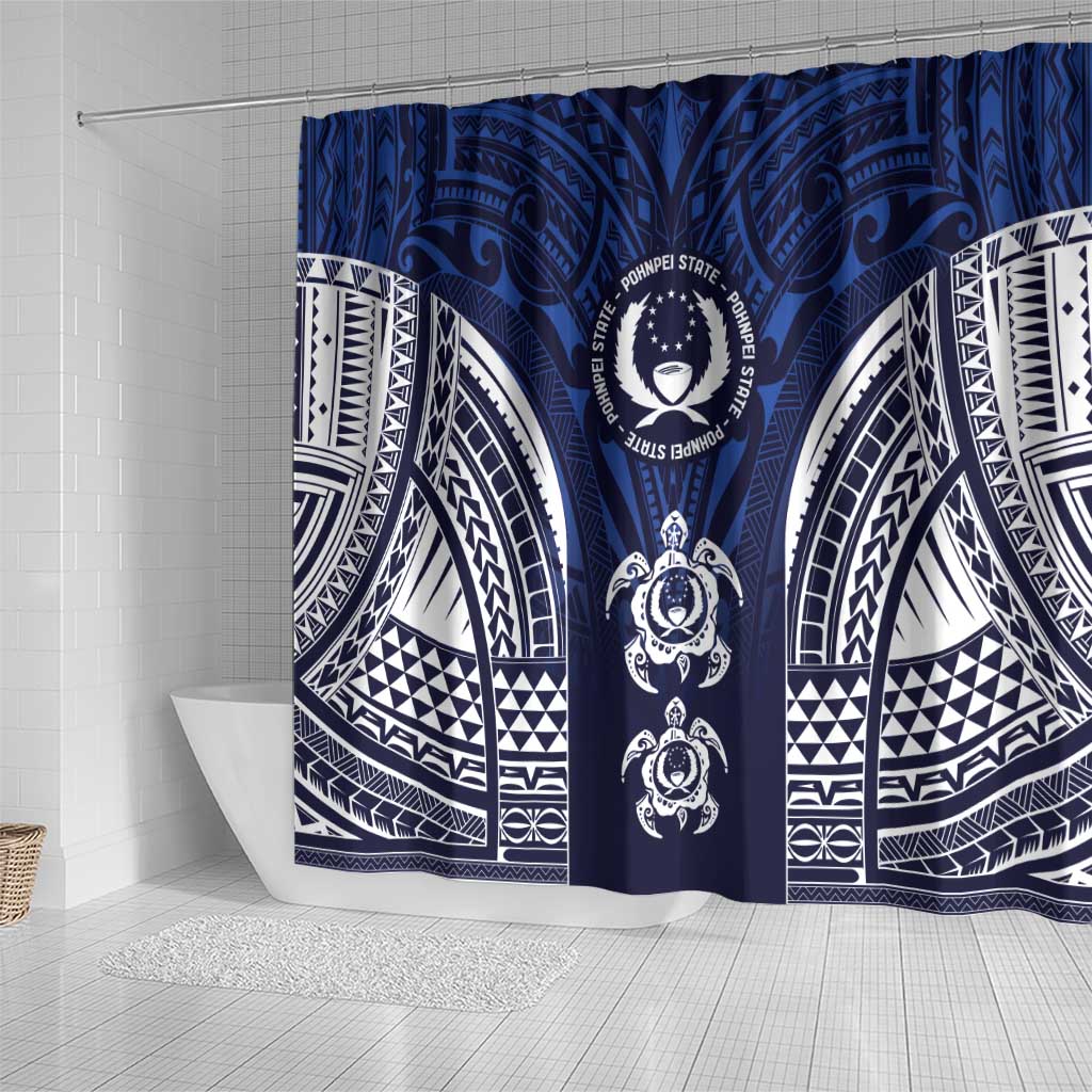 FSM Pohnpei States Shower Curtain Micronesia Six 9 One Polynesian Tribal Pattern