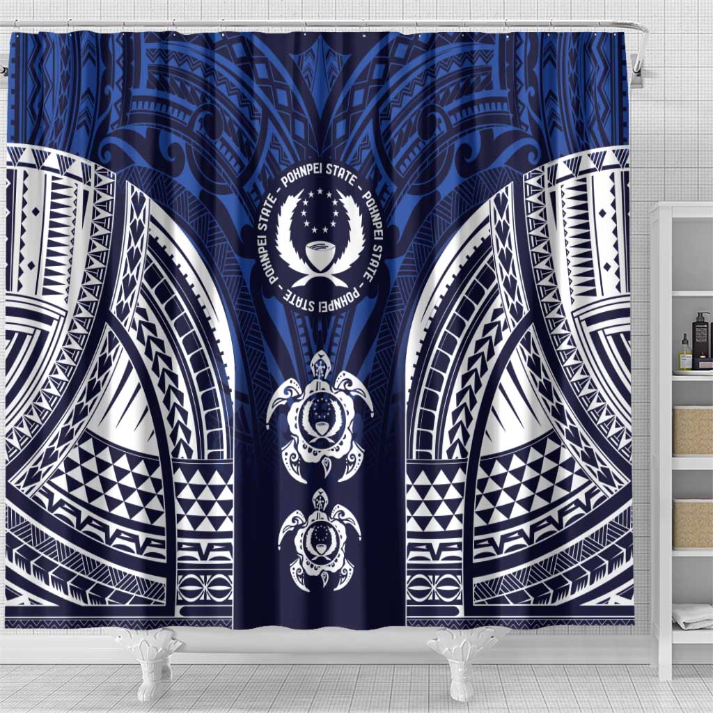 FSM Pohnpei States Shower Curtain Micronesia Six 9 One Polynesian Tribal Pattern