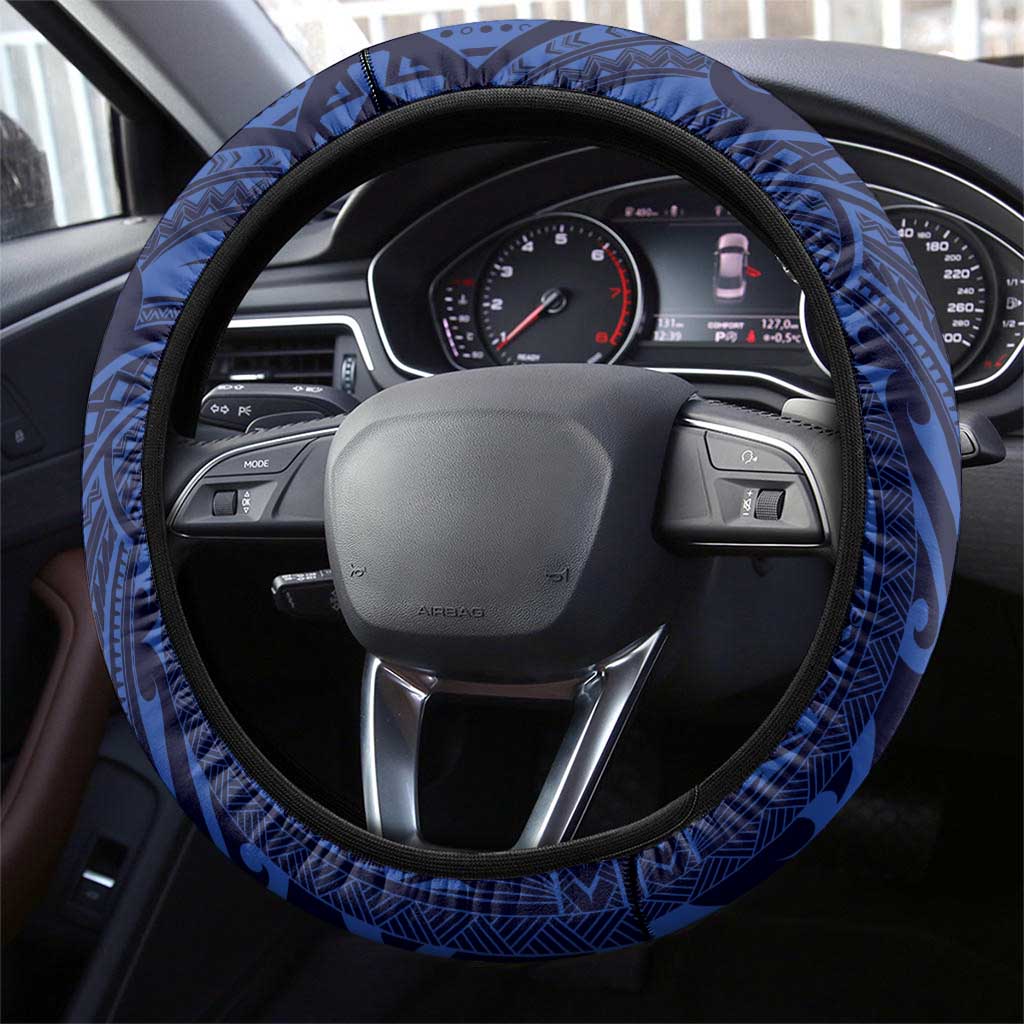 FSM Pohnpei States Steering Wheel Cover Micronesia Six 9 One Polynesian Tribal Pattern
