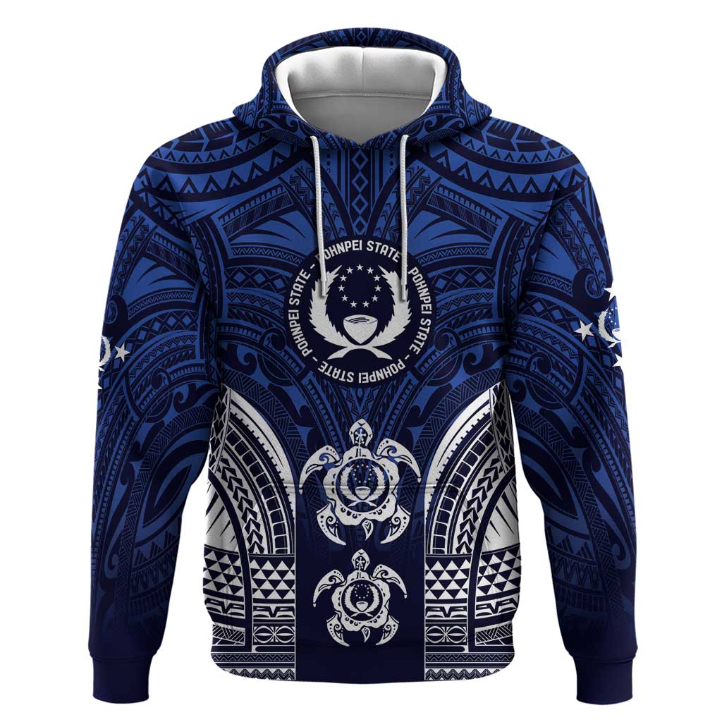 FSM Pohnpei States Zip Hoodie Micronesia Six 9 One Polynesian Tribal Pattern