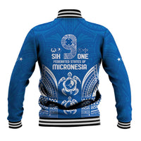 FSM Yap States Baseball Jacket Micronesia Six 9 One Polynesian Tribal Pattern