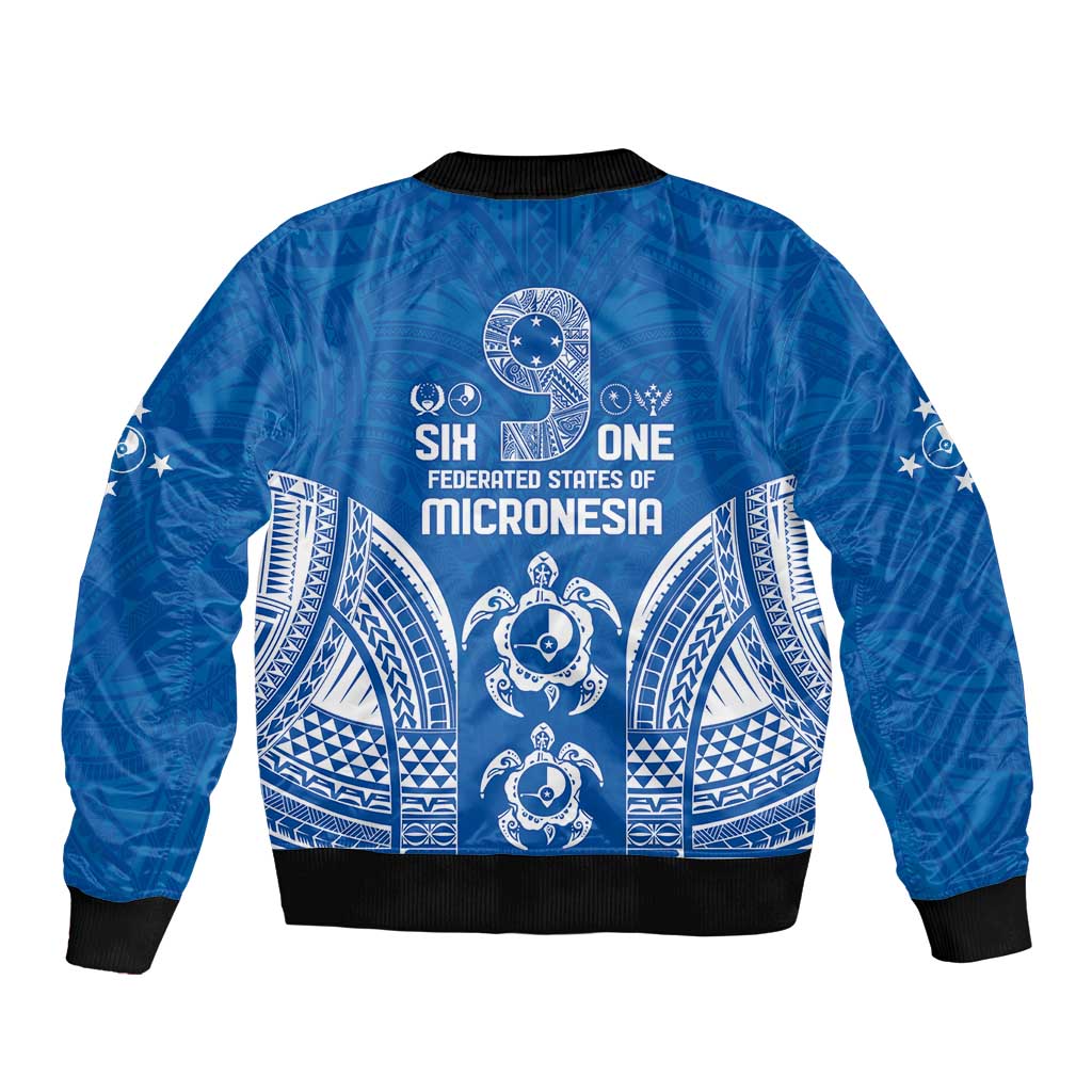 FSM Yap States Bomber Jacket Micronesia Six 9 One Polynesian Tribal Pattern LT9 - Polynesian Pride