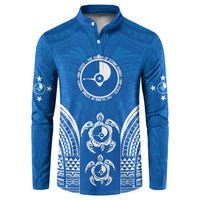 FSM Yap States Button Sweatshirt Micronesia Six 9 One Polynesian Tribal Pattern