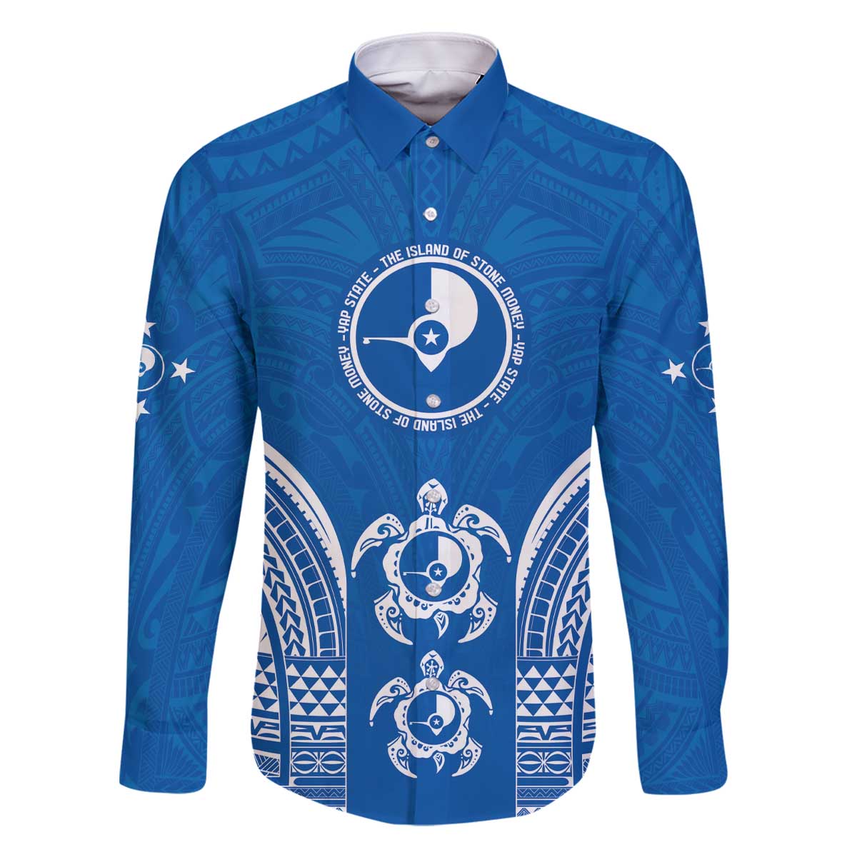 FSM Yap States Family Matching Off The Shoulder Long Sleeve Dress and Hawaiian Shirt Micronesia Six 9 One Polynesian Tribal Pattern
