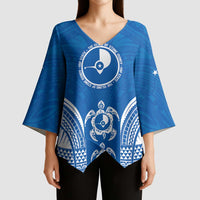 FSM Yap States Kimono Sleeve Blouse Micronesia Six 9 One Polynesian Tribal Pattern - Polynesian Pride