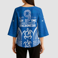 FSM Yap States Kimono Sleeve Blouse Micronesia Six 9 One Polynesian Tribal Pattern - Polynesian Pride