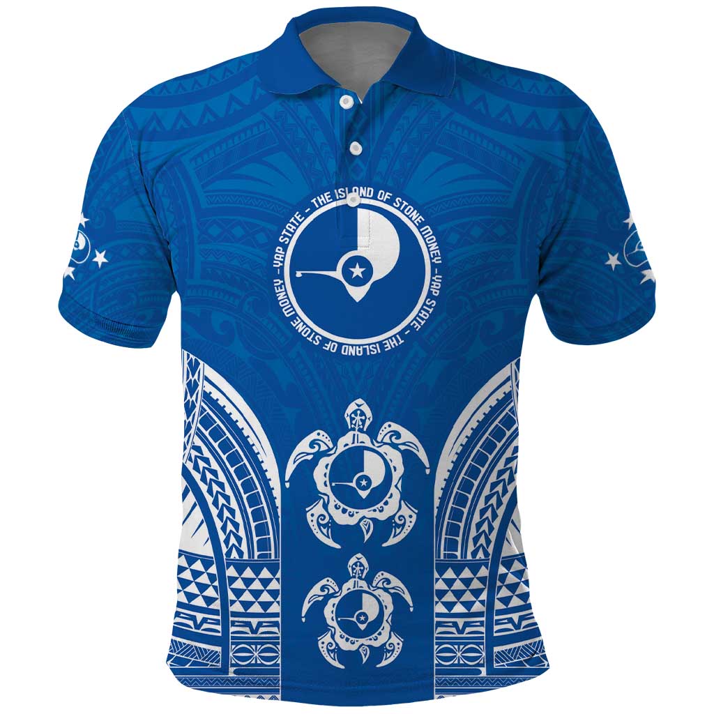 FSM Yap States Polo Shirt Micronesia Six 9 One Polynesian Tribal Pattern