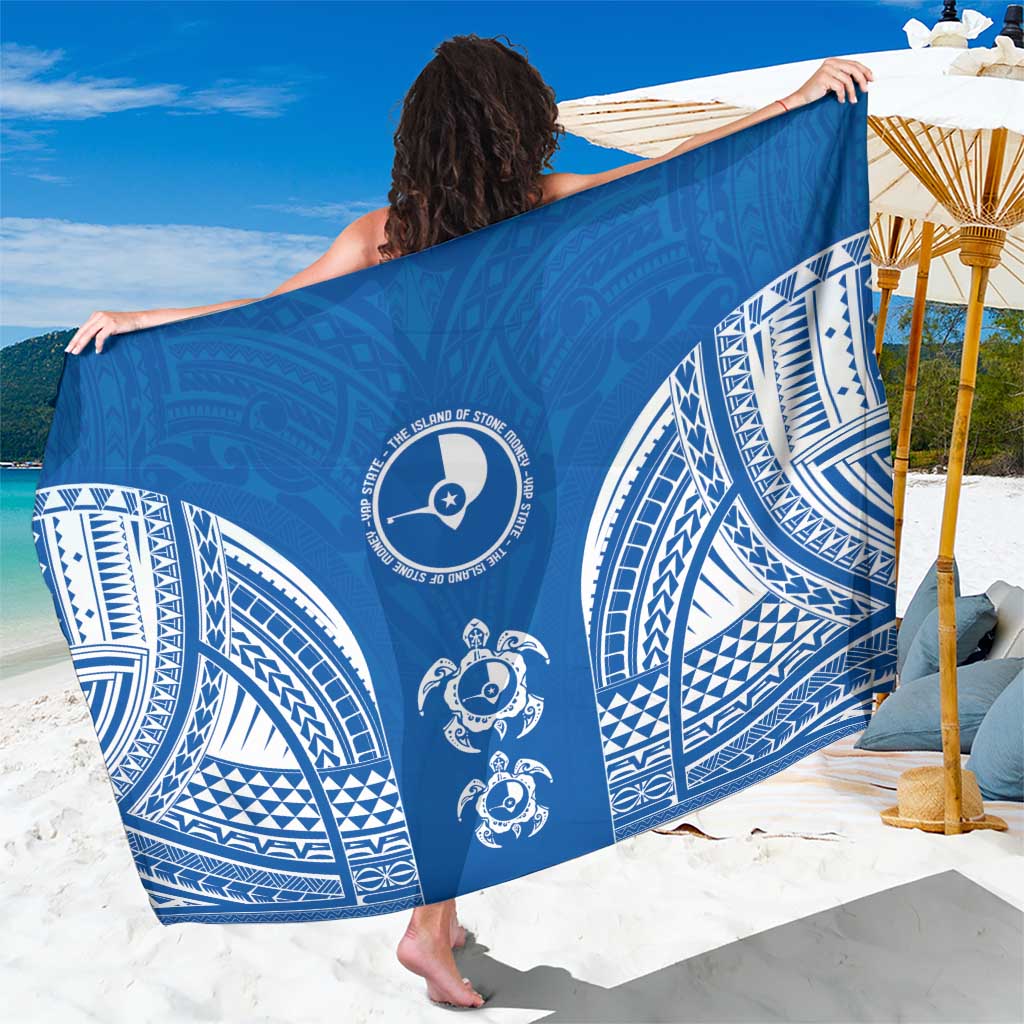 FSM Yap States Sarong Micronesia Six 9 One Polynesian Tribal Pattern LT9 One Size 44 x 66 inches Blue - Polynesian Pride