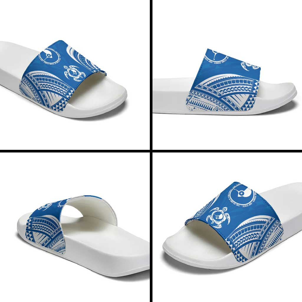 FSM Yap States Slide Sandals Micronesia Six 9 One Polynesian Tribal Pattern LT9 - Polynesian Pride