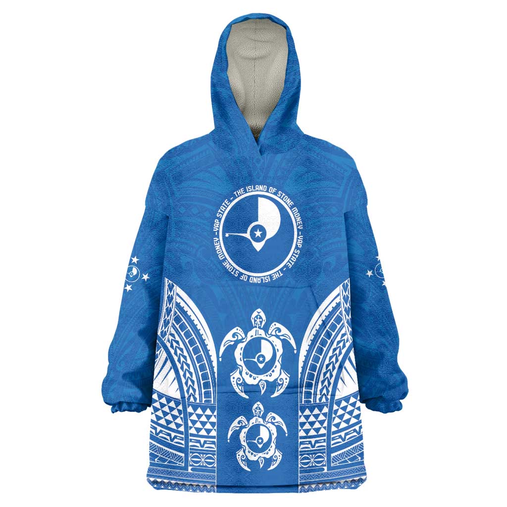 FSM Yap States Wearable Blanket Hoodie Micronesia Six 9 One Polynesian Tribal Pattern
