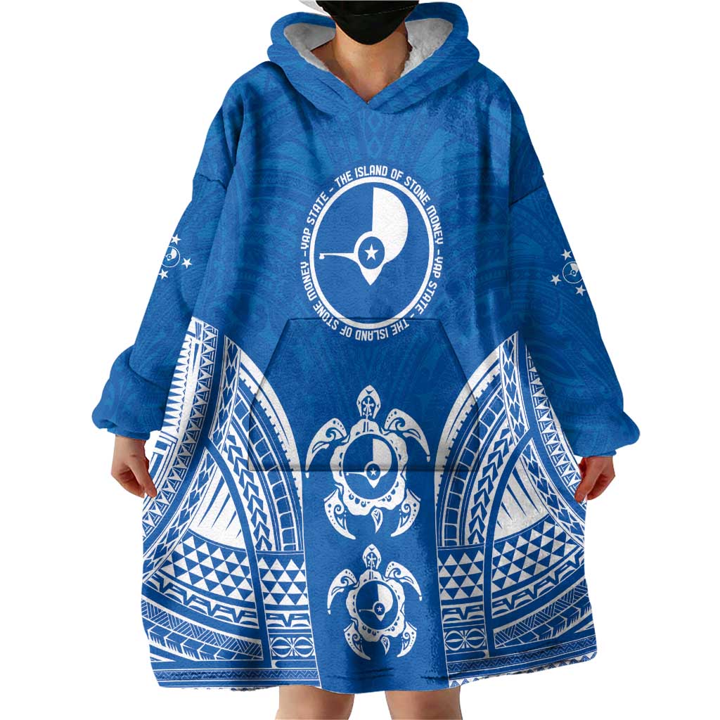 FSM Yap States Wearable Blanket Hoodie Micronesia Six 9 One Polynesian Tribal Pattern