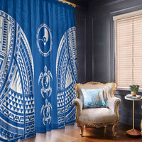 FSM Yap States Window Curtain Micronesia Six 9 One Polynesian Tribal Pattern