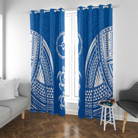 FSM Yap States Window Curtain Micronesia Six 9 One Polynesian Tribal Pattern