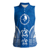 FSM Yap States Women Sleeveless Polo Shirt Micronesia Six 9 One Polynesian Tribal Pattern