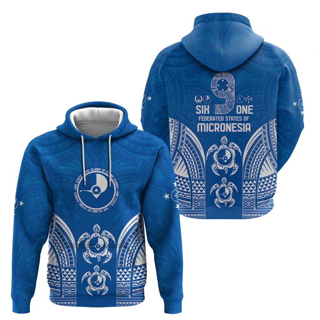 FSM Yap States Zip Hoodie Micronesia Six 9 One Polynesian Tribal Pattern