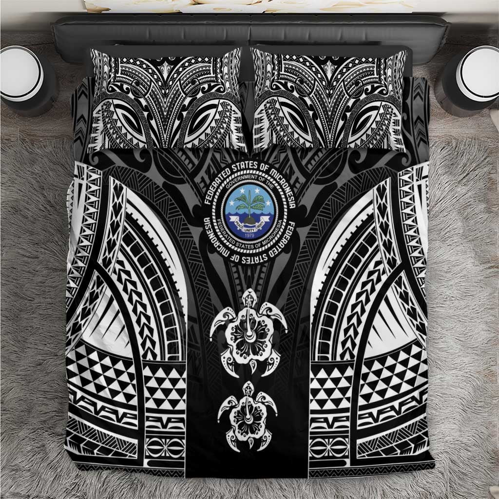 FSM Micronesia Six 9 One Bedding Set Polynesian Tribal Pattern LT9 Black - Polynesian Pride