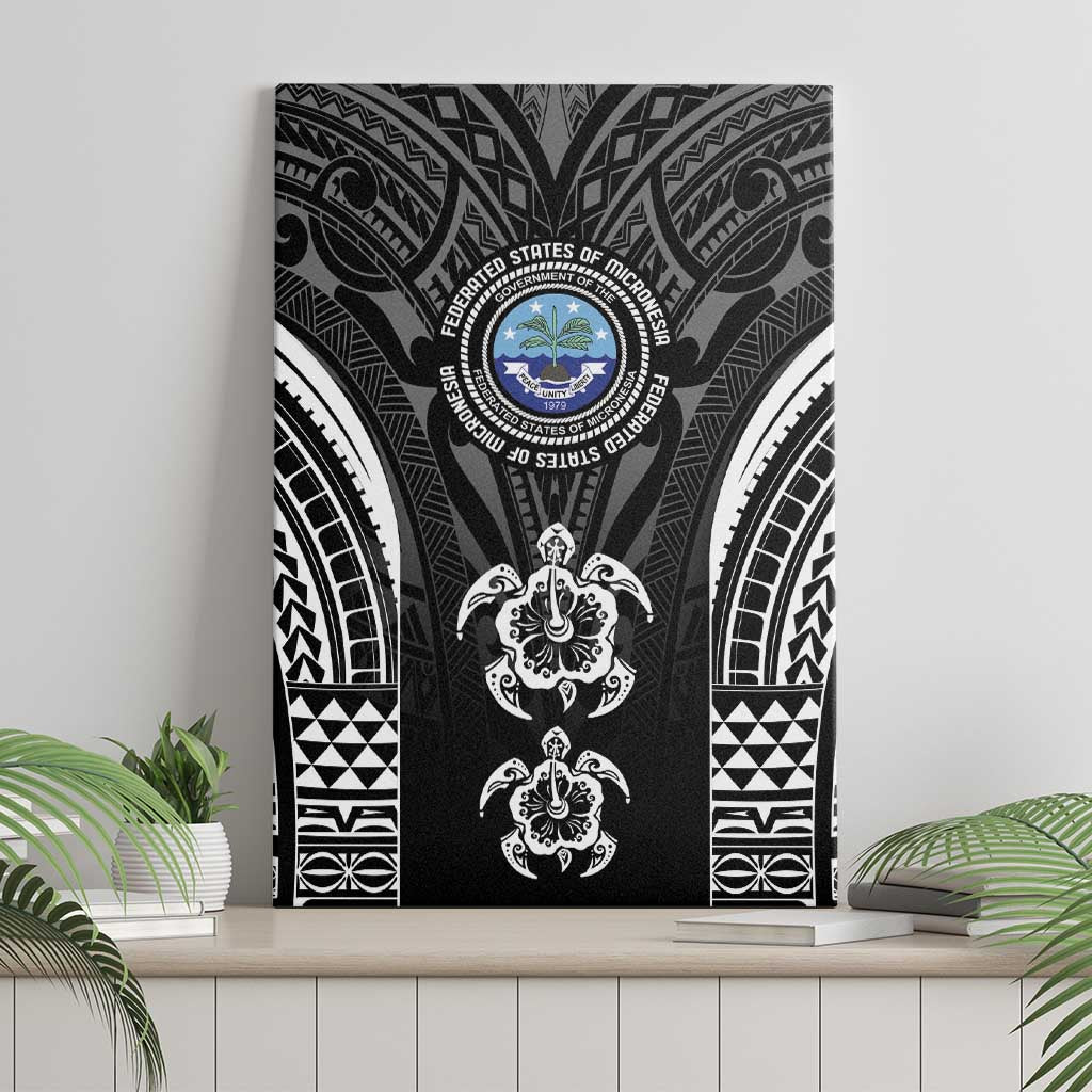 FSM Micronesia Six 9 One Canvas Wall Art Polynesian Tribal Pattern