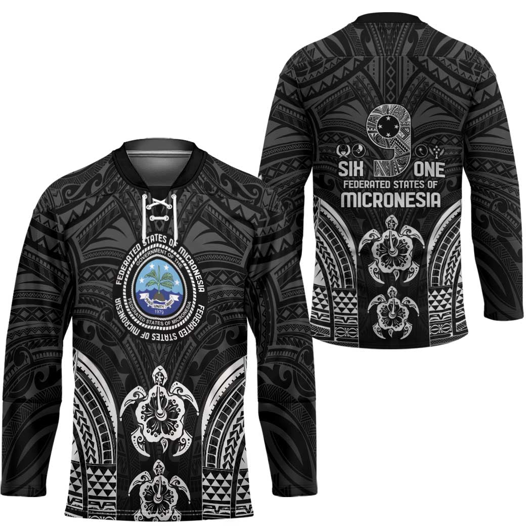 FSM Micronesia Six 9 One Hockey Jersey Polynesian Tribal Pattern - Polynesian Pride