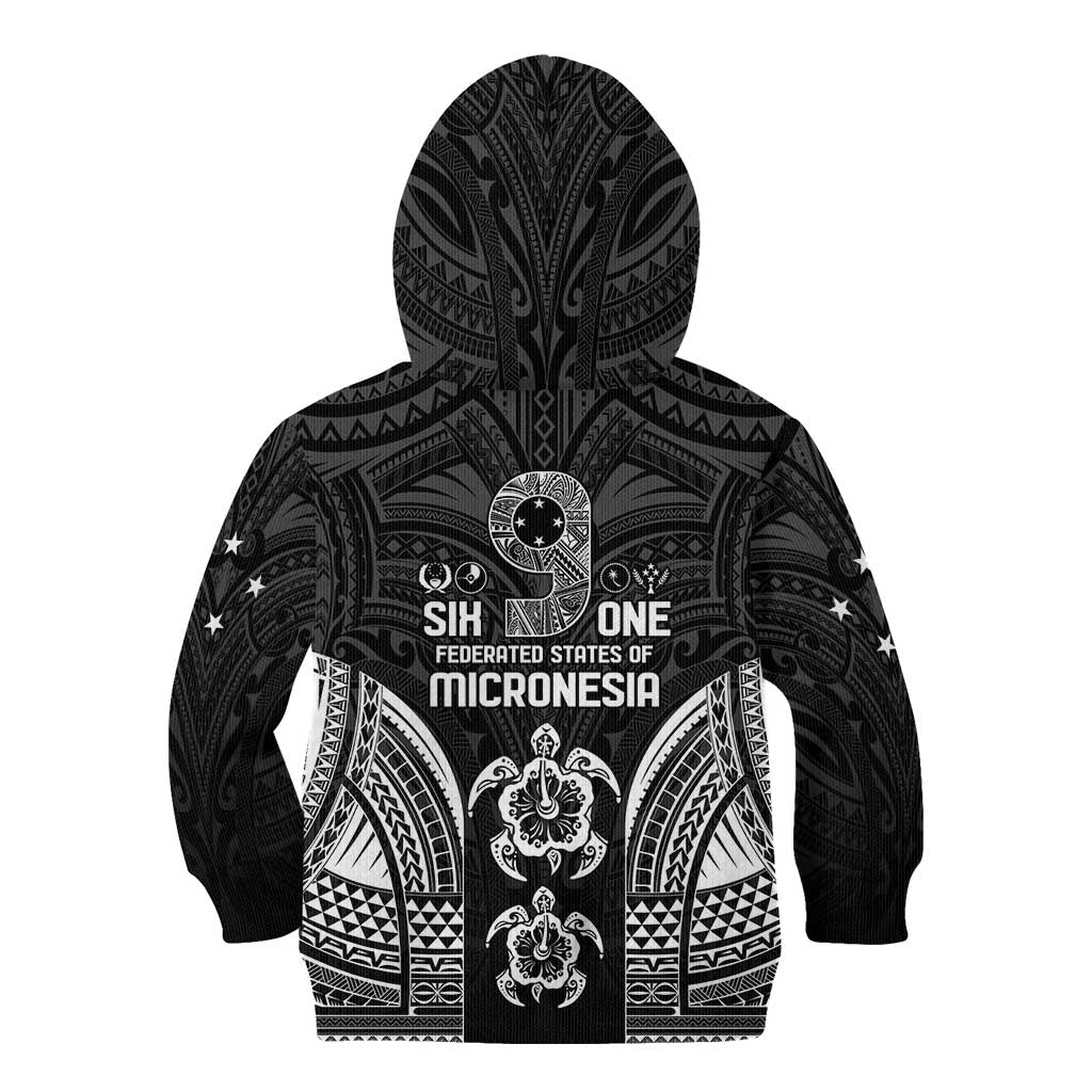 FSM Micronesia Six 9 One Kid Hoodie Polynesian Tribal Pattern