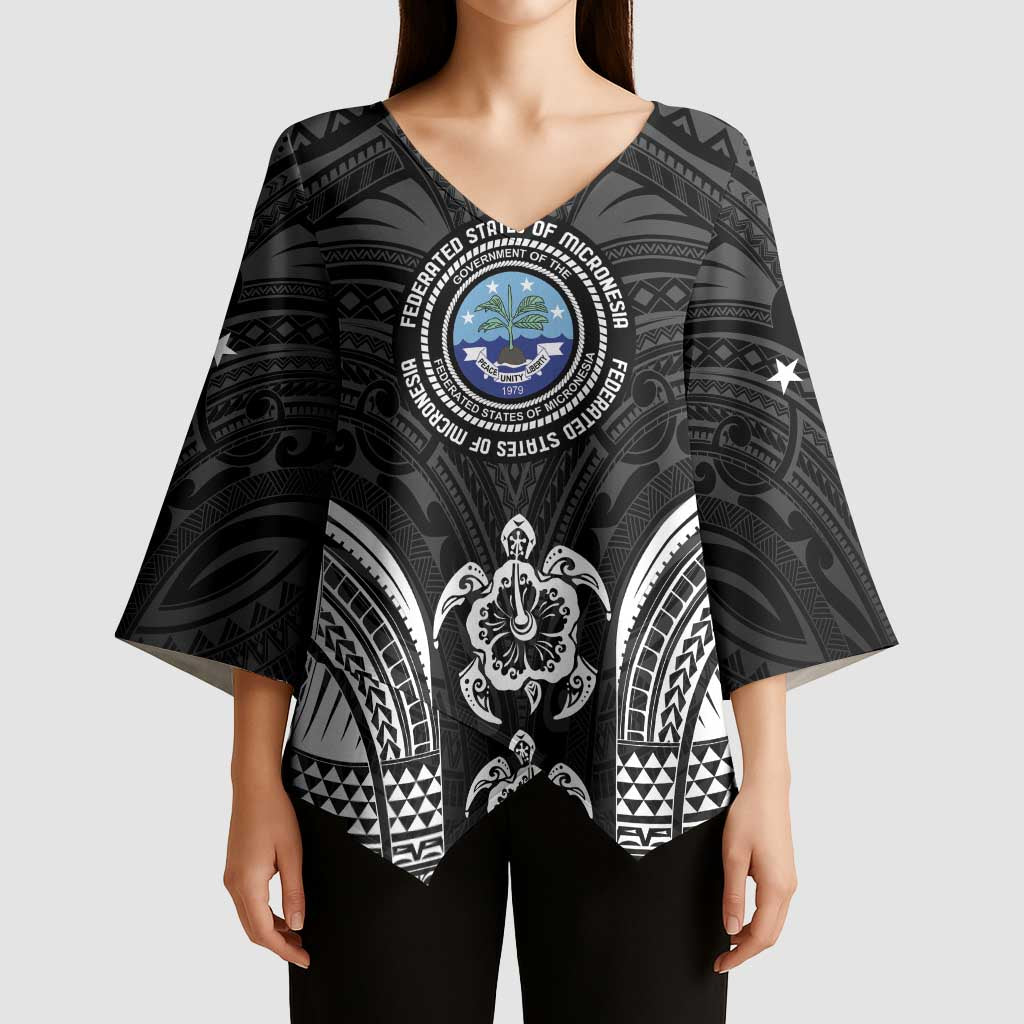 FSM Micronesia Six 9 One Kimono Sleeve Blouse Polynesian Tribal Pattern - Polynesian Pride