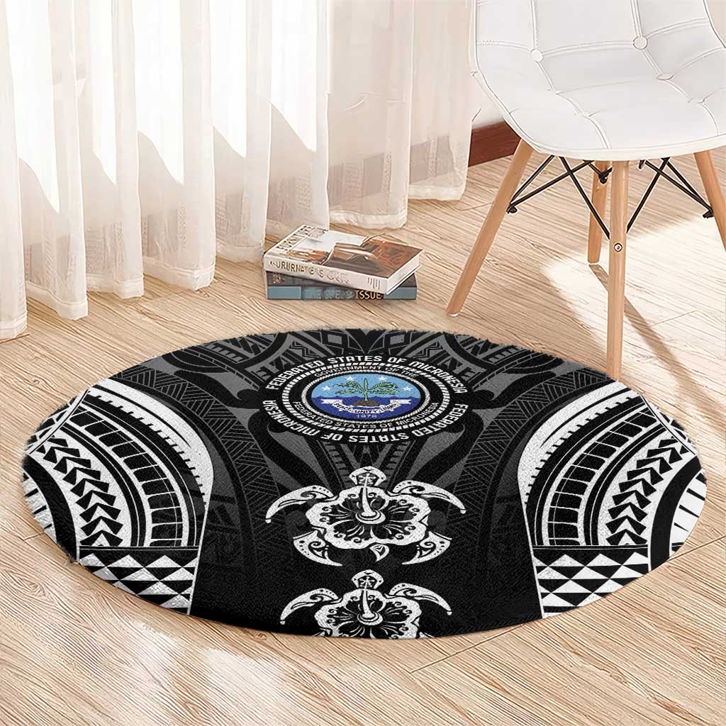 FSM Micronesia Six 9 One Round Carpet Polynesian Tribal Pattern