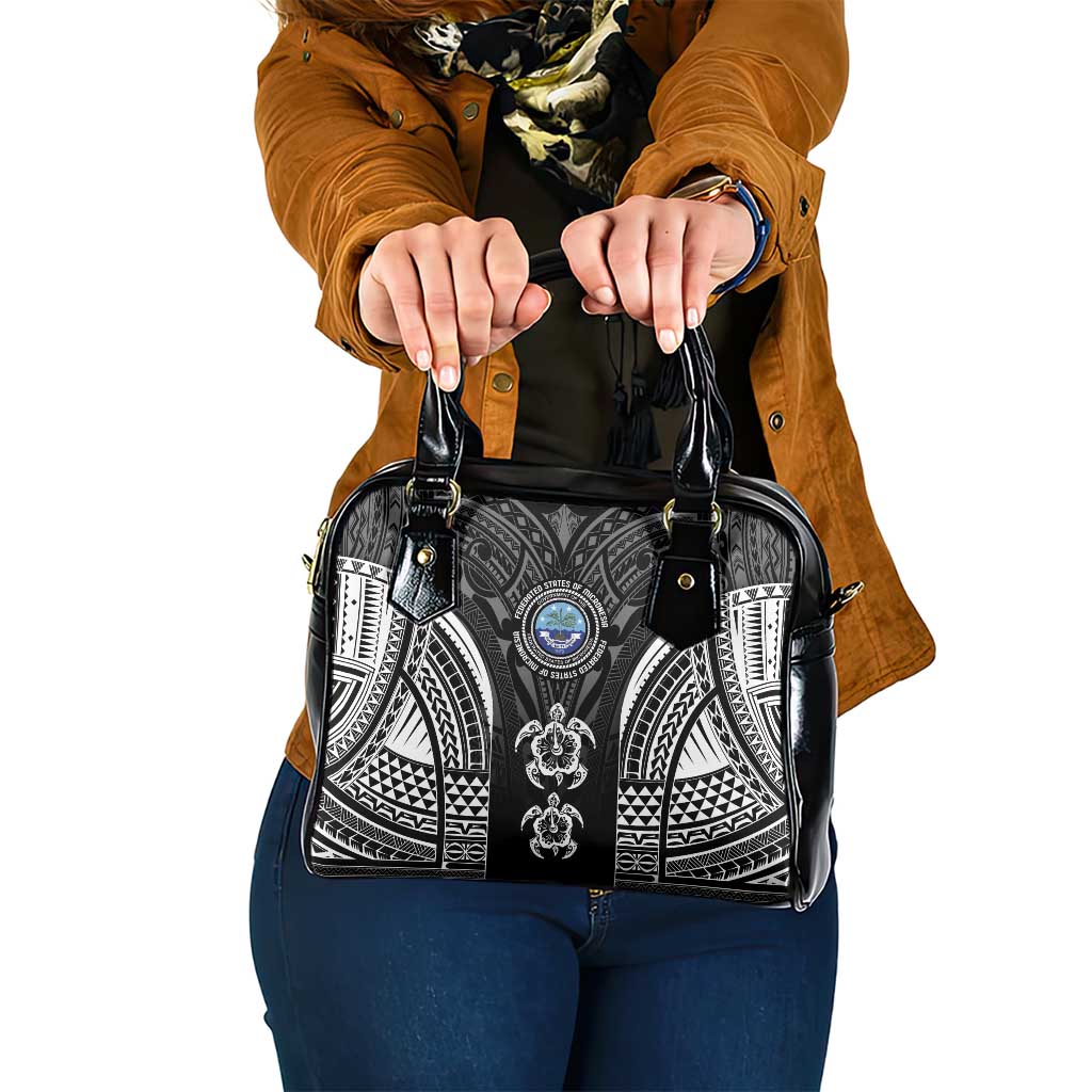 FSM Micronesia Six 9 One Shoulder Handbag Polynesian Tribal Pattern LT9 One Size Black - Polynesian Pride