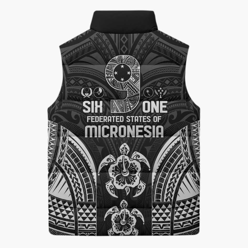 FSM Micronesia Six 9 One Sleeveless Puffer Jacket Polynesian Tribal Pattern - Polynesian Pride