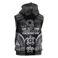 FSM Micronesia Six 9 One Sleeveless Zip Hoodie Polynesian Tribal Pattern - Polynesian Pride