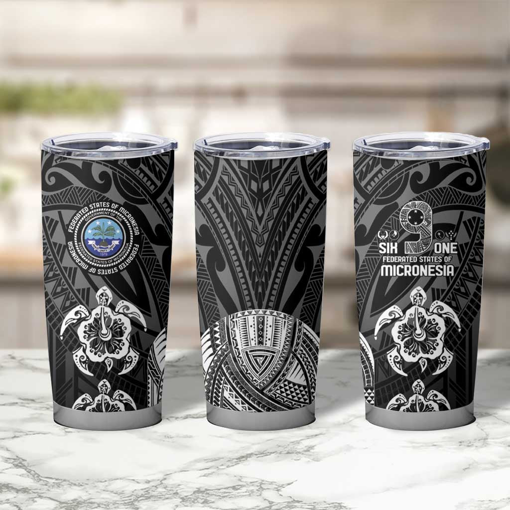 FSM Micronesia Six 9 One Tumbler Cup Polynesian Tribal Pattern