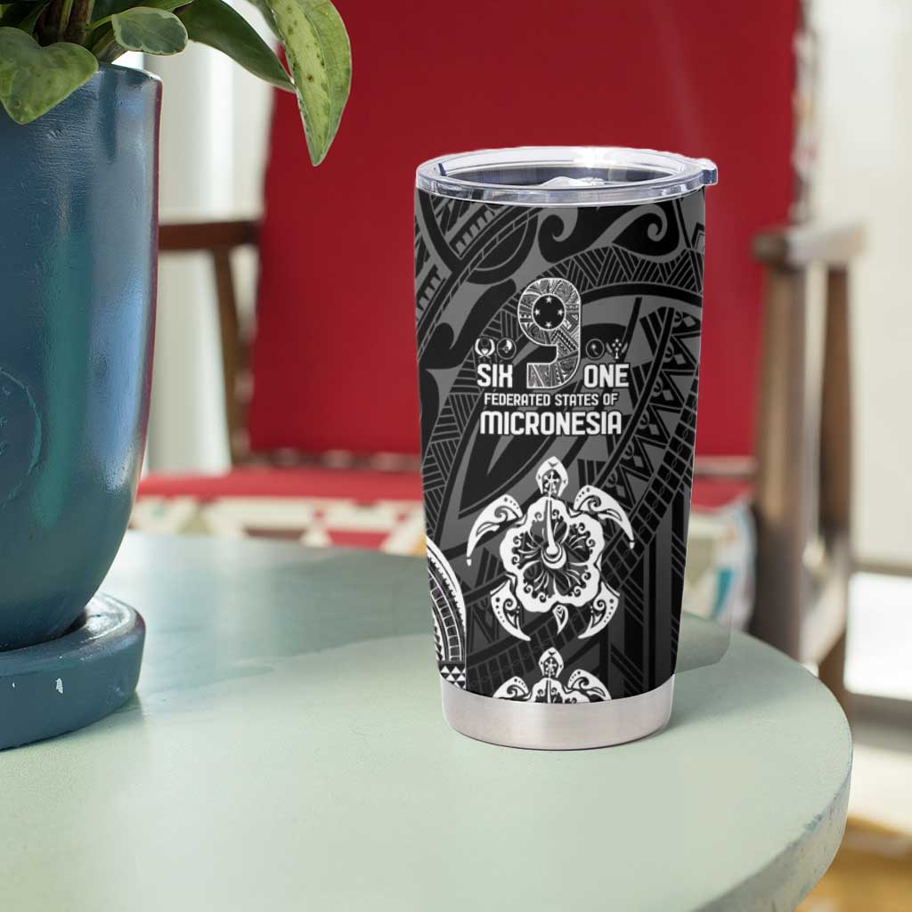 FSM Micronesia Six 9 One Tumbler Cup Polynesian Tribal Pattern