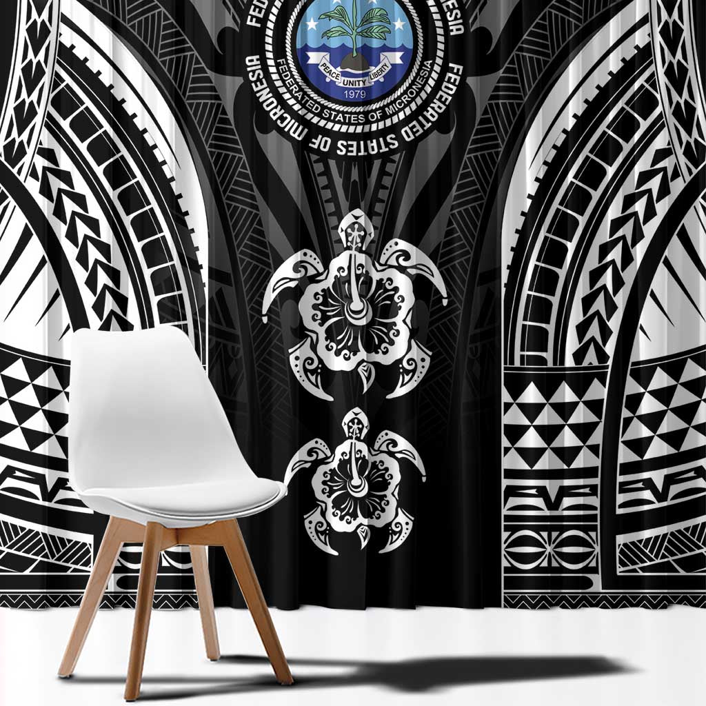 FSM Micronesia Six 9 One Window Curtain Polynesian Tribal Pattern