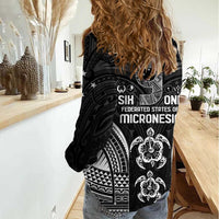 FSM Micronesia Six 9 One Women Casual Shirt Polynesian Tribal Pattern