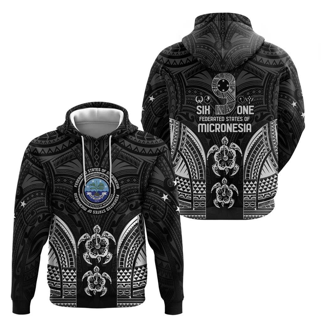FSM Micronesia Six 9 One Zip Hoodie Polynesian Tribal Pattern