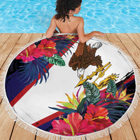 American Samoa Flag Day Since 1900 Beach Blanket Samoa Muamua Le Atua Tropical Flowers