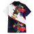 American Samoa Flag Day Since 1900 Family Matching Off Shoulder Maxi Dress and Hawaiian Shirt Samoa Muamua Le Atua Tropical Flowers